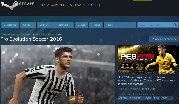 PES 2016: Ya disponible la reserva a través de Steam