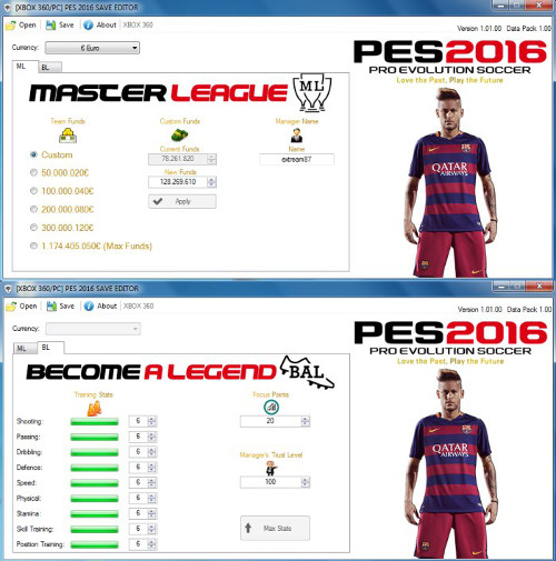 editor pes 2016