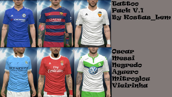 tatuajes pes 2016