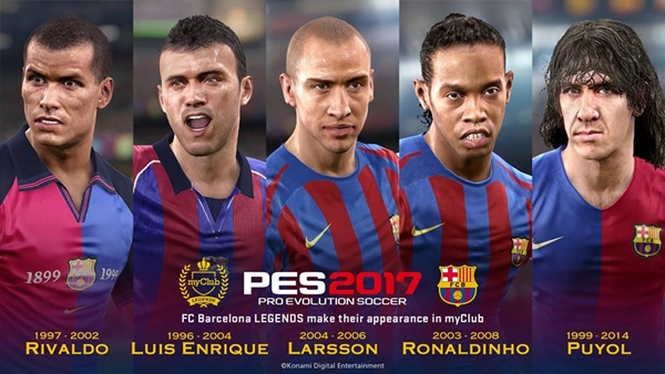 PES 2017: Las leyendas del Barcelona llegan a myClub