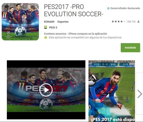 PES 2017 Mobile supera los 10 millones de descargas