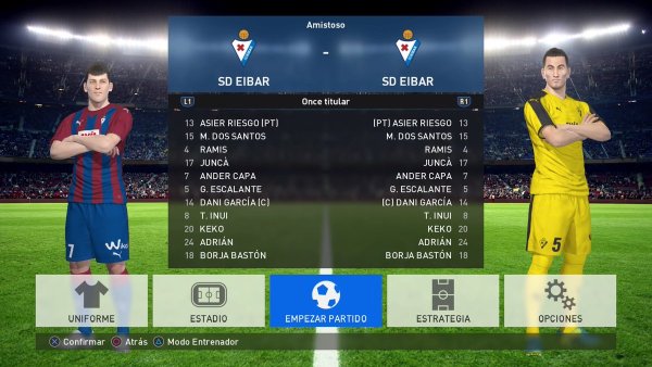 option file liga santander pes 2017 ps4