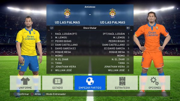 option file liga santander pes 2017 ps4