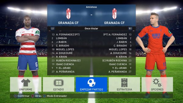 option file liga santander pes 2017 ps4