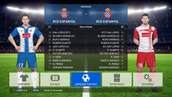 option file liga santander pes 2017 ps4