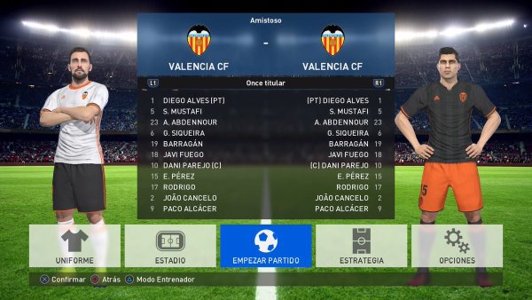 option file liga santander pes 2017 ps4