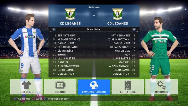 option file liga santander pes 2017 ps4