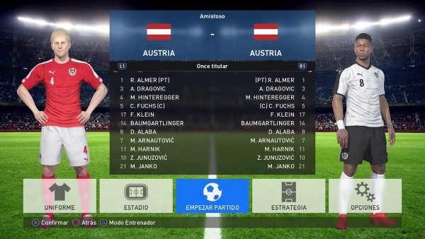 selecciones europa pes 2017 ps4