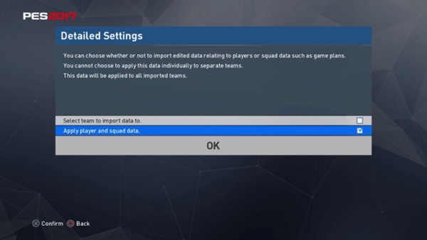option file pes 2017 ps4