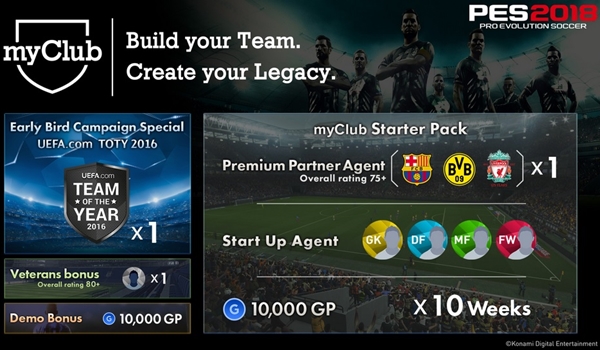 PES 2018: Empieza la Campaña Especial Anticipada y otros eventos en myClub