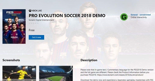 PES 2018: Ya disponible la demo en el Store de Nueva Zelanda