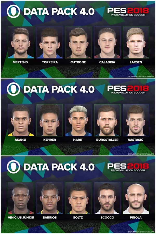 PES 2018: Más caras que serán actualizadas mañana en el DP4 de Konami