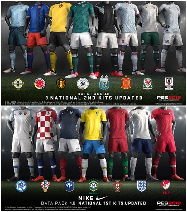 PES 2018: Nota de prensa oficial de Konami sobre el Data Pack 4.0