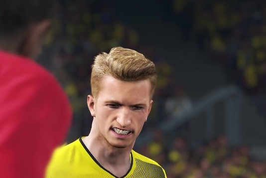 PES 2018: Increíbles expresiones faciales durante el juego. Ejemplo con Marco Reus
