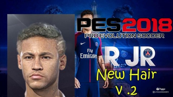Neymar face + nuevo peinado PSG PES 2018 PC v2 - by Nanilincol44