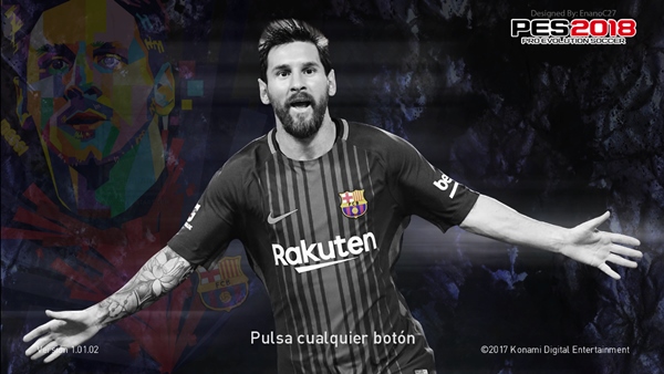 pantalla inicio messi pes 2018