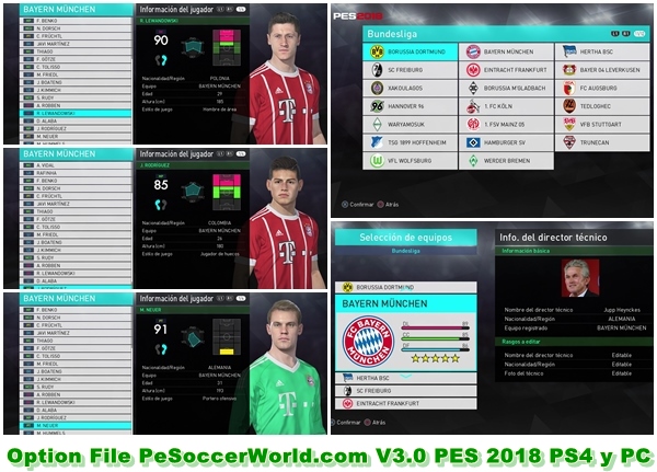 option file pes 2018 ps4 pc