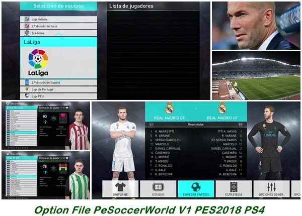 option file pes 2018 ps4