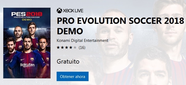 demo pes 2018 xbox 360