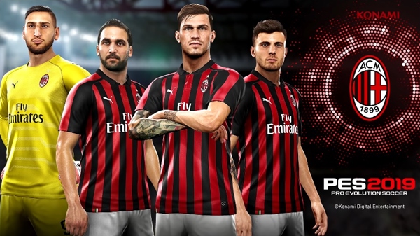 PES 2019: Konami y el AC Milán firman un acuerdo de patrocinio
