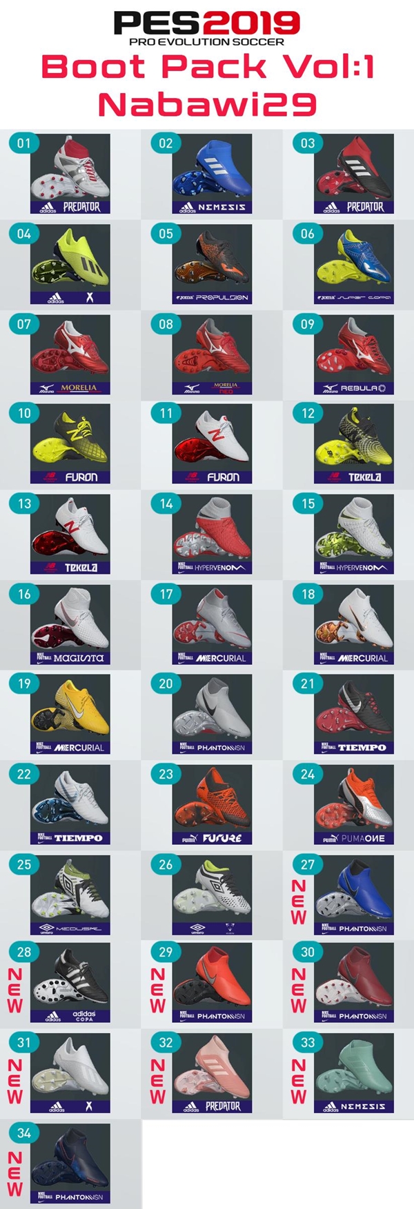 pack botas pes 2019