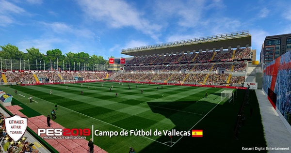 Campo de fútbol de Vallecas Rayo Vallecano PES 2019 - by Arthur Torres