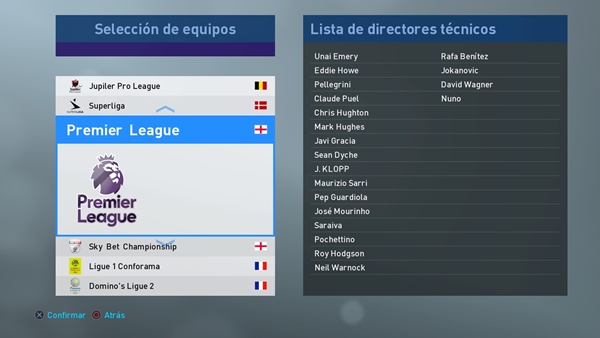 option file pes 2019