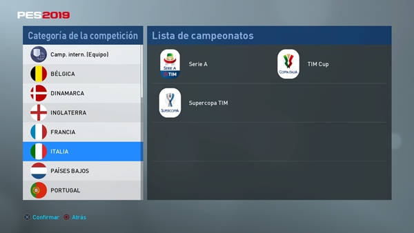 option file pes 2019