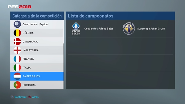 option file pes 2019