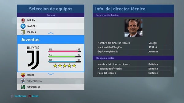 option file pes 2019