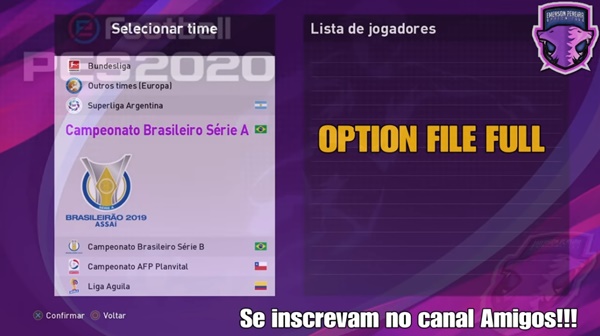 option file pes 2020 ps4
