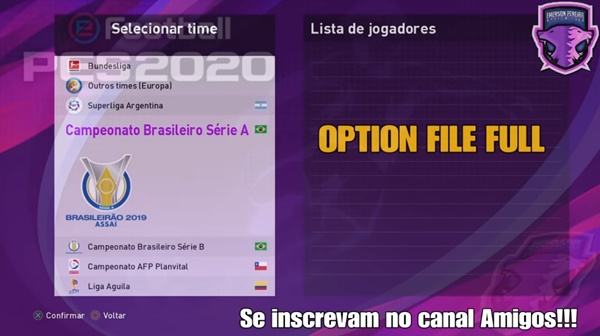 option file pes 2020 ps4