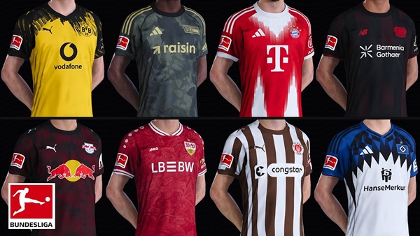 PES 2021 & Football Life 2026 Bundesliga Full Kitpack 2025-26 alta calidad