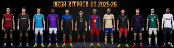 PES 2021 y Football Life 2026 Mega Kitpack 2025-26 - by DN7 Kits