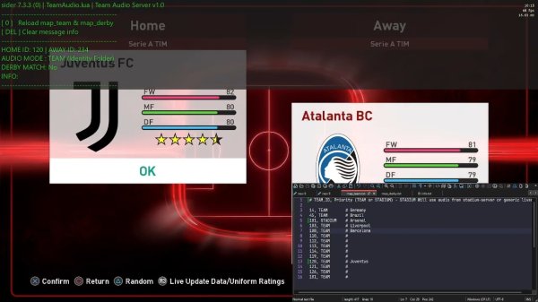 PES 2021 Team Audio Mod comentarios de equipos, derbis y estadios