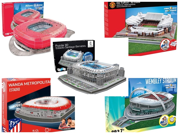 Maquetas y puzles en 3D de estadios de fútbol reales